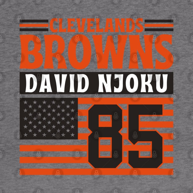 Cleveland Browns Njoku 85 American Flag Football by Astronaut.co
